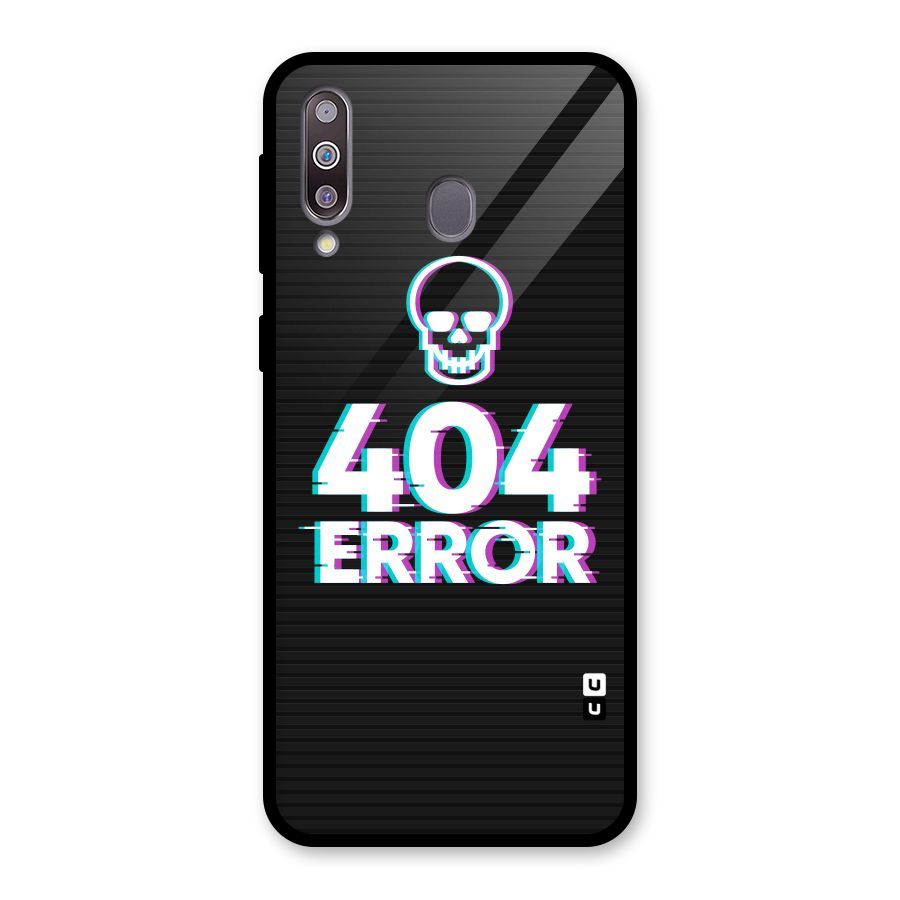 Error 404 Skull Glass Back Case for Galaxy M30