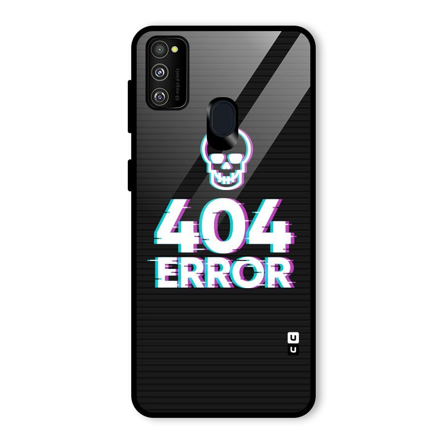Error 404 Skull Glass Back Case for Galaxy M30s