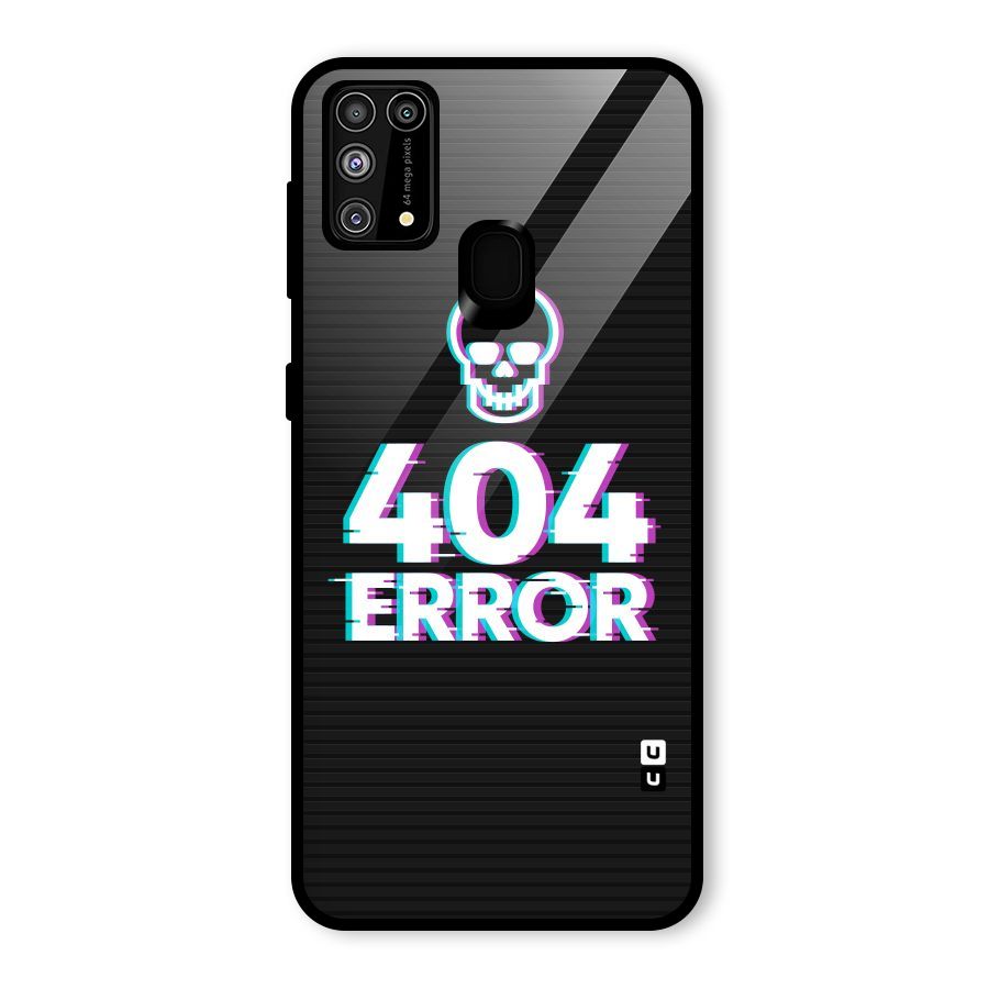 Error 404 Skull Glass Back Case for Galaxy M31