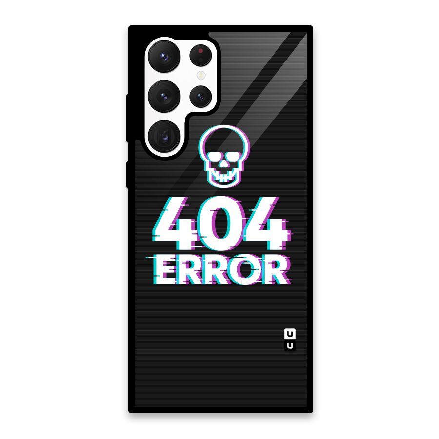 Error 404 Skull Glass Back Case for Galaxy S22 Ultra 5G