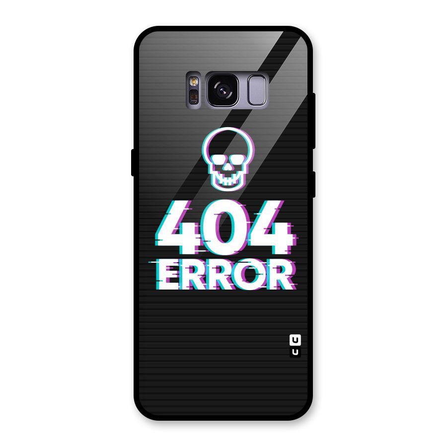 Error 404 Skull Glass Back Case for Galaxy S8