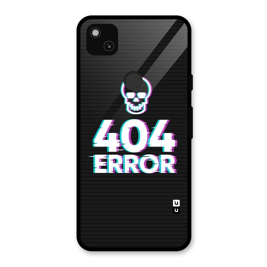 Error 404 Skull Glass Back Case for Google Pixel 4a
