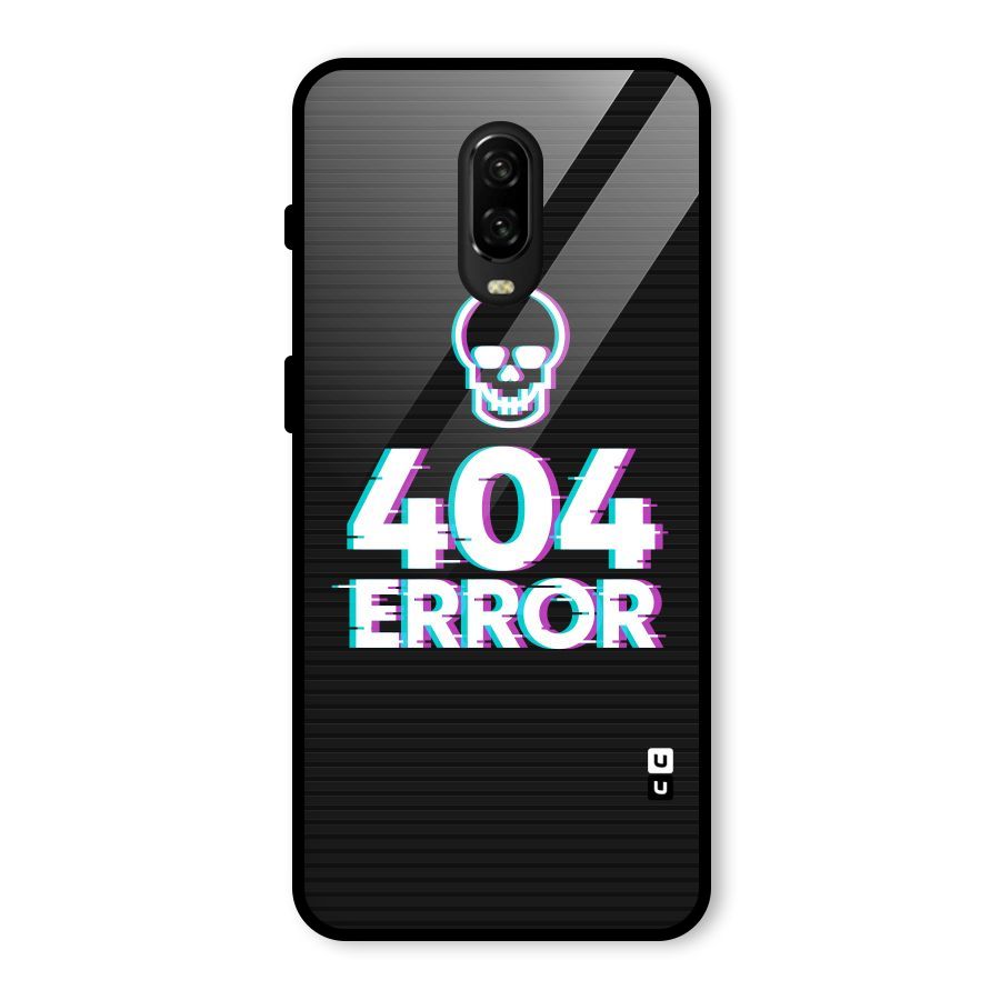 Error 404 Skull Glass Back Case for OnePlus 6T