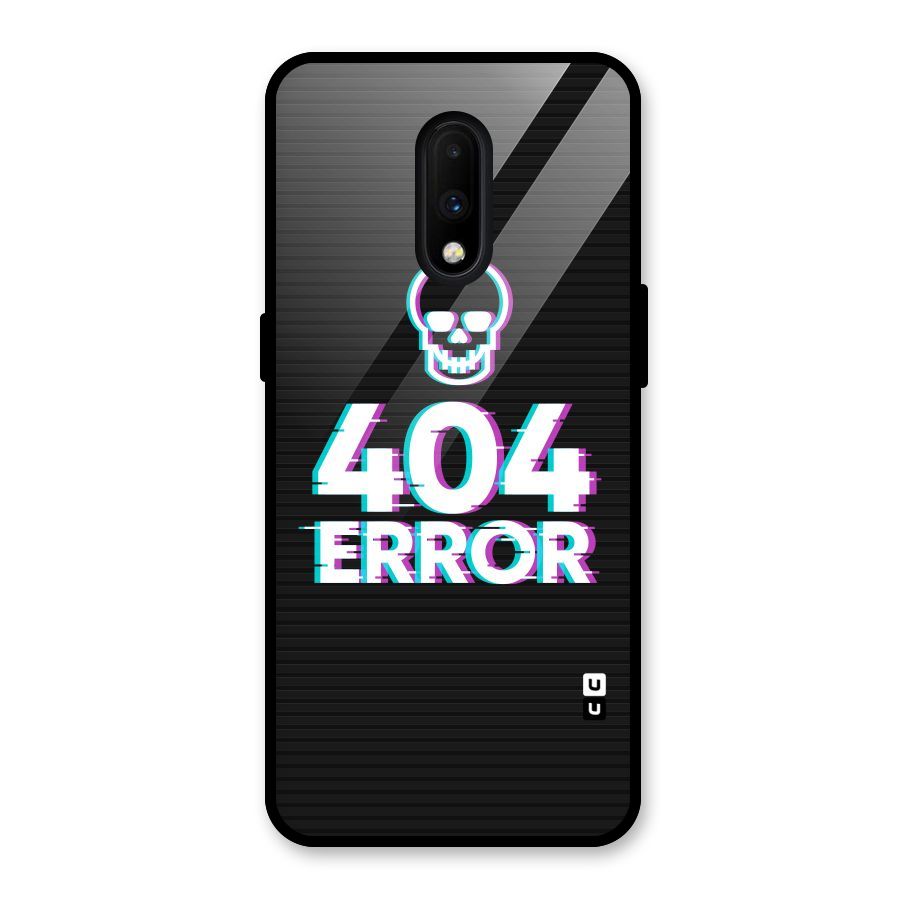 Error 404 Skull Glass Back Case for OnePlus 7
