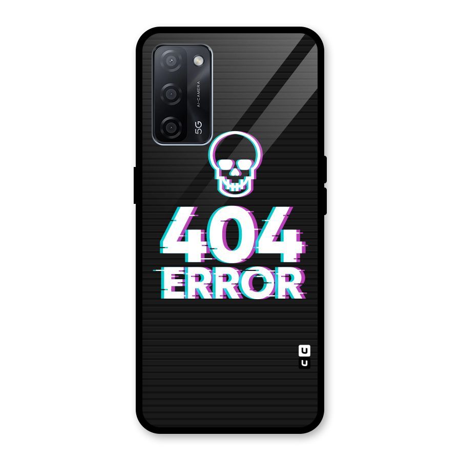Error 404 Skull Glass Back Case for Oppo A53s 5G