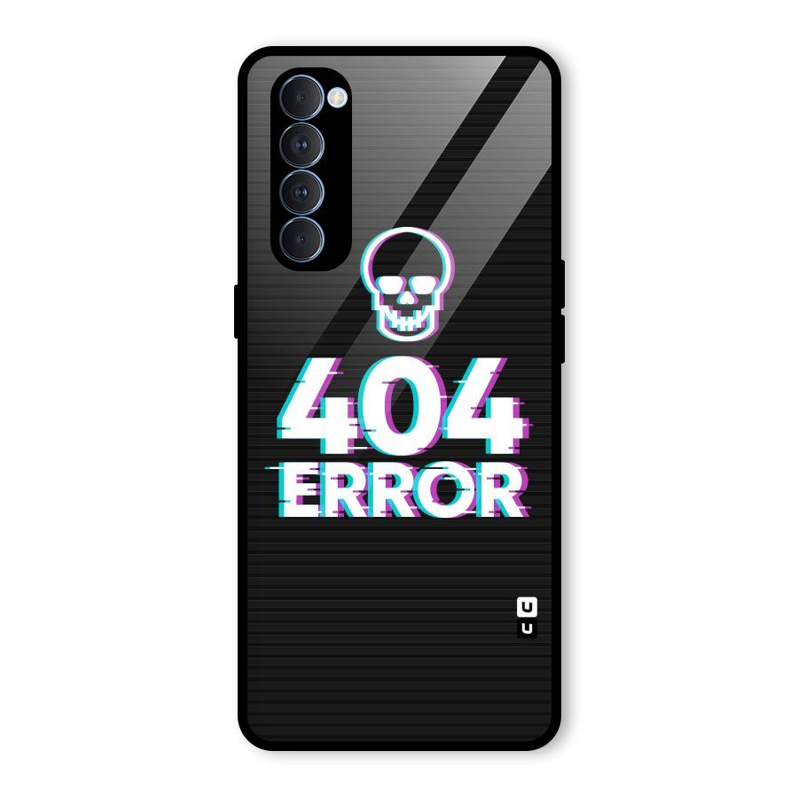 Error 404 Skull Glass Back Case for Oppo Reno4 Pro