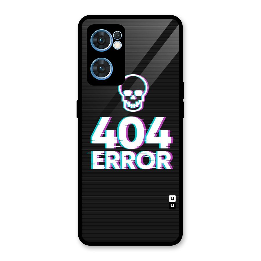 Error 404 Skull Glass Back Case for Oppo Reno7 5G
