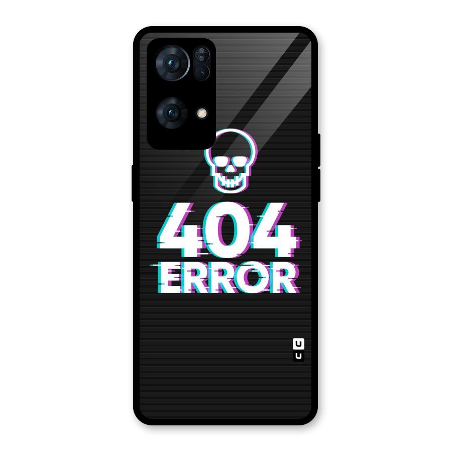 Error 404 Skull Glass Back Case for Oppo Reno7 Pro 5G