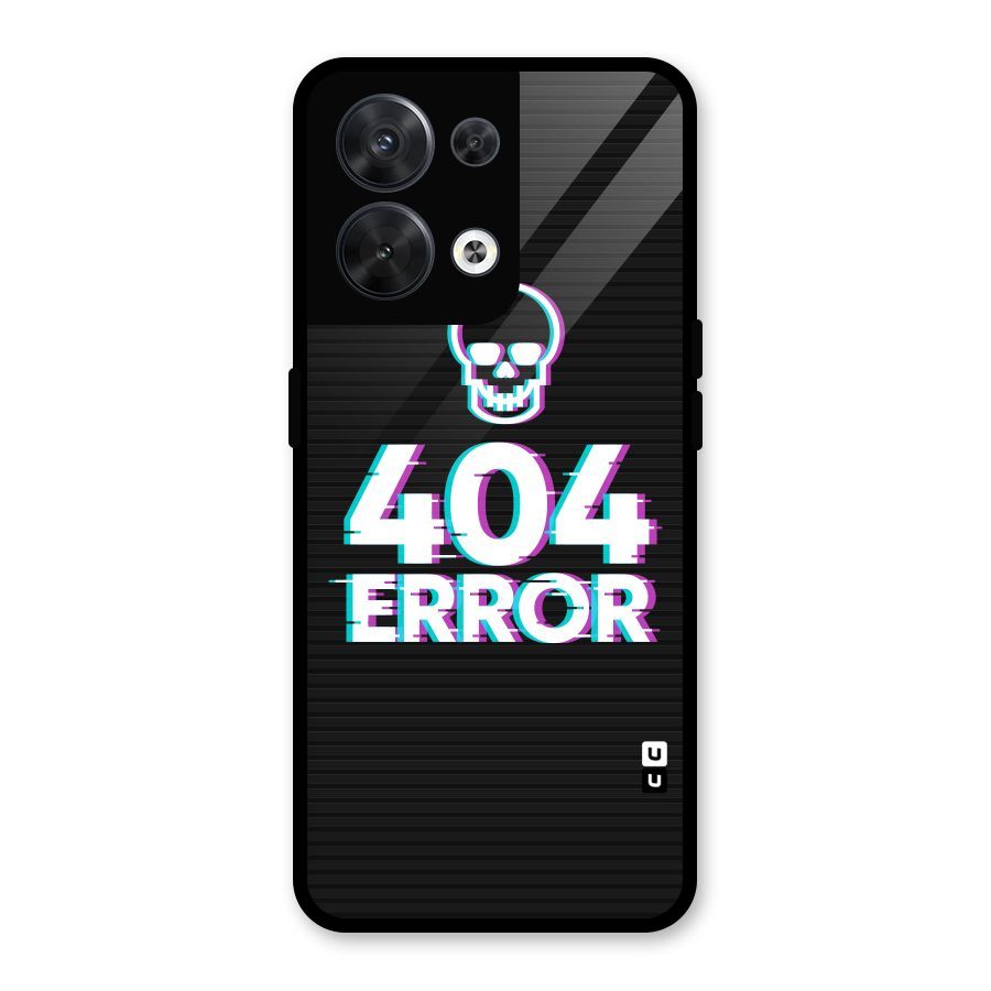 Error 404 Skull Glass Back Case for Oppo Reno8 5G
