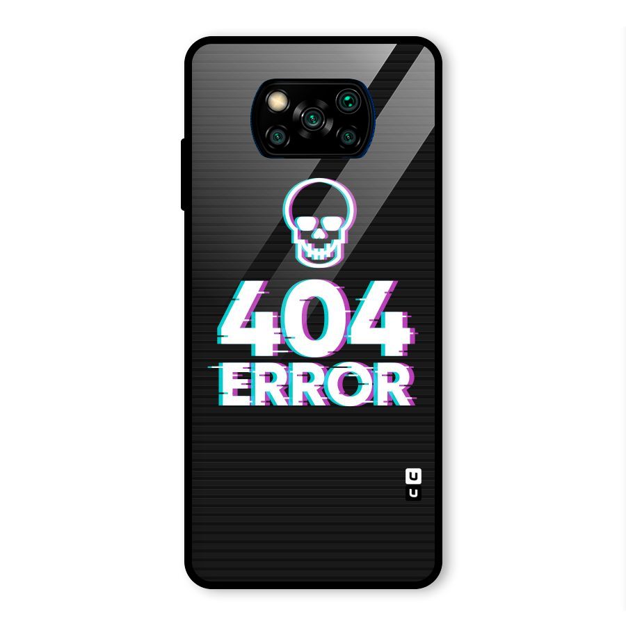 Error 404 Skull Glass Back Case for Poco X3 Pro