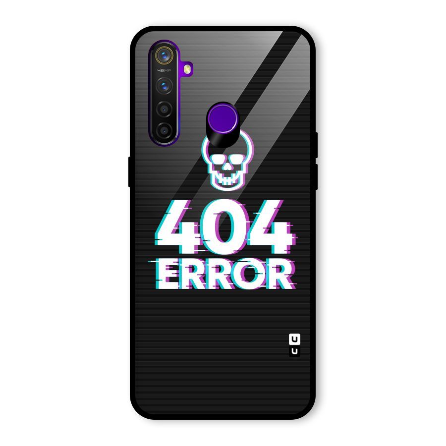 Error 404 Skull Glass Back Case for Realme 5 Pro