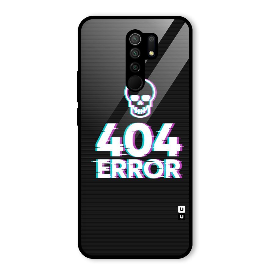 Error 404 Skull Glass Back Case for Redmi 9 Prime