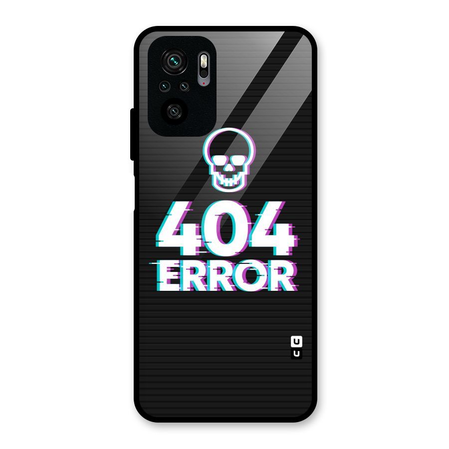 Error 404 Skull Glass Back Case for Redmi Note 10S