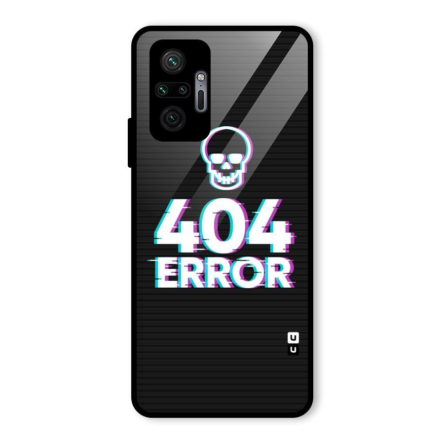 Error 404 Skull Glass Back Case for Redmi Note 10 Pro