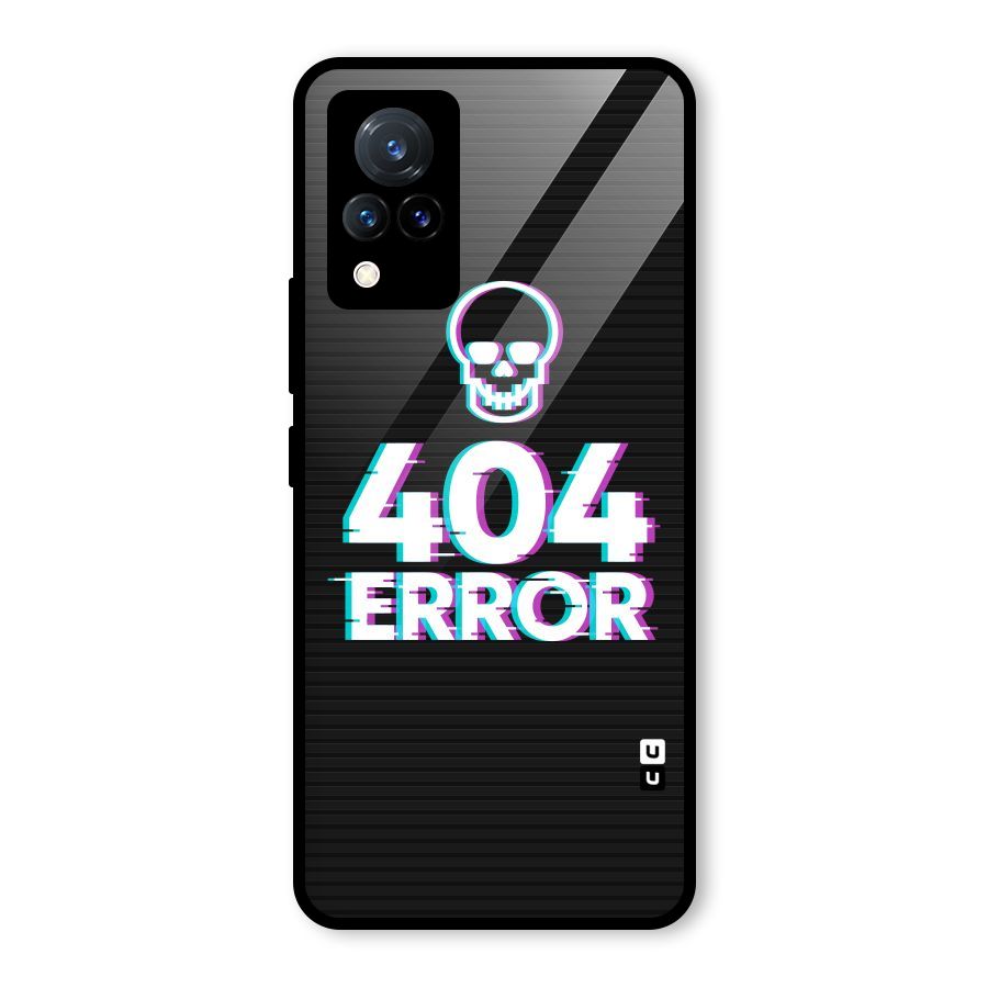 Error 404 Skull Glass Back Case for Vivo V21 5G