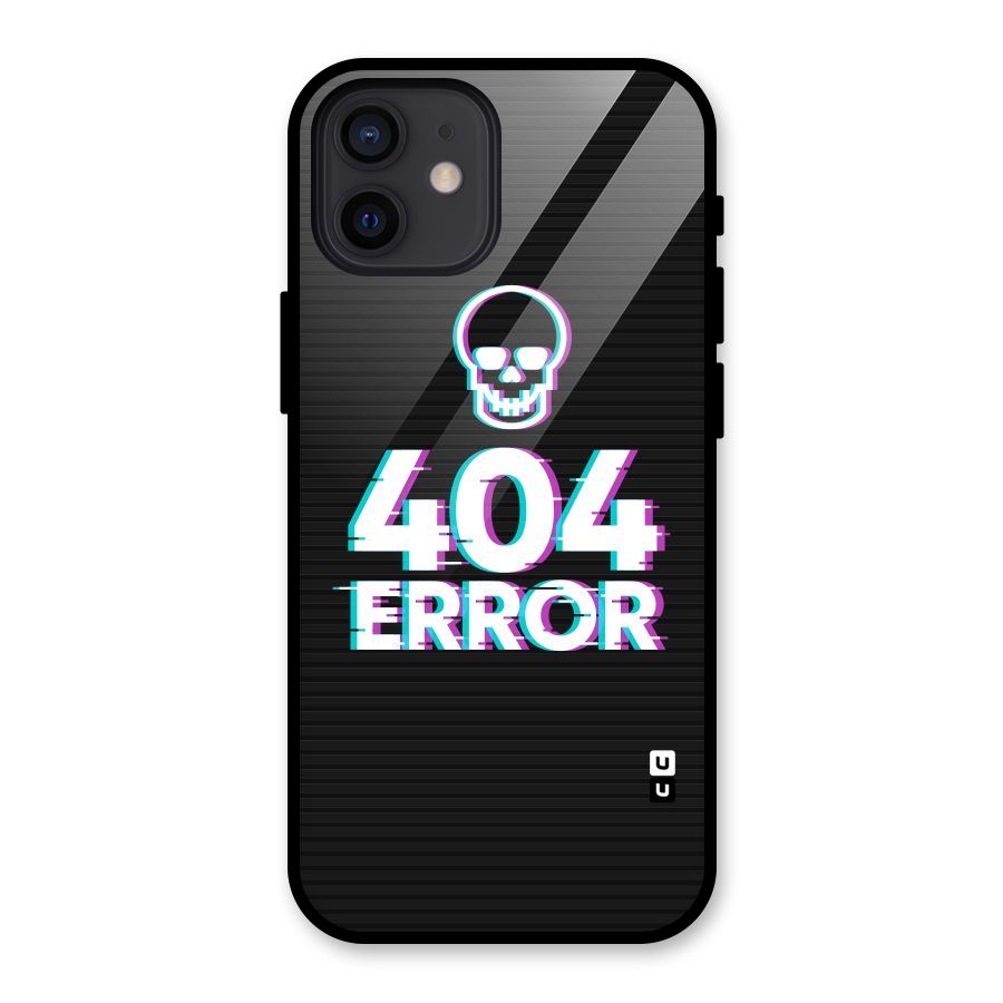 Error 404 Skull Glass Back Case for iPhone 12