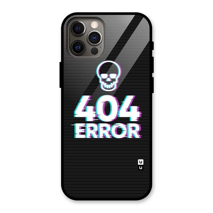 Error 404 Skull Glass Back Case for iPhone 12 Pro