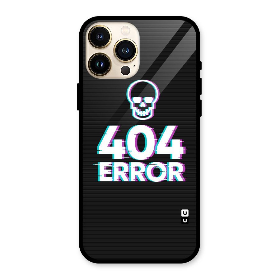 Error 404 Skull Glass Back Case for iPhone 13 Pro Max