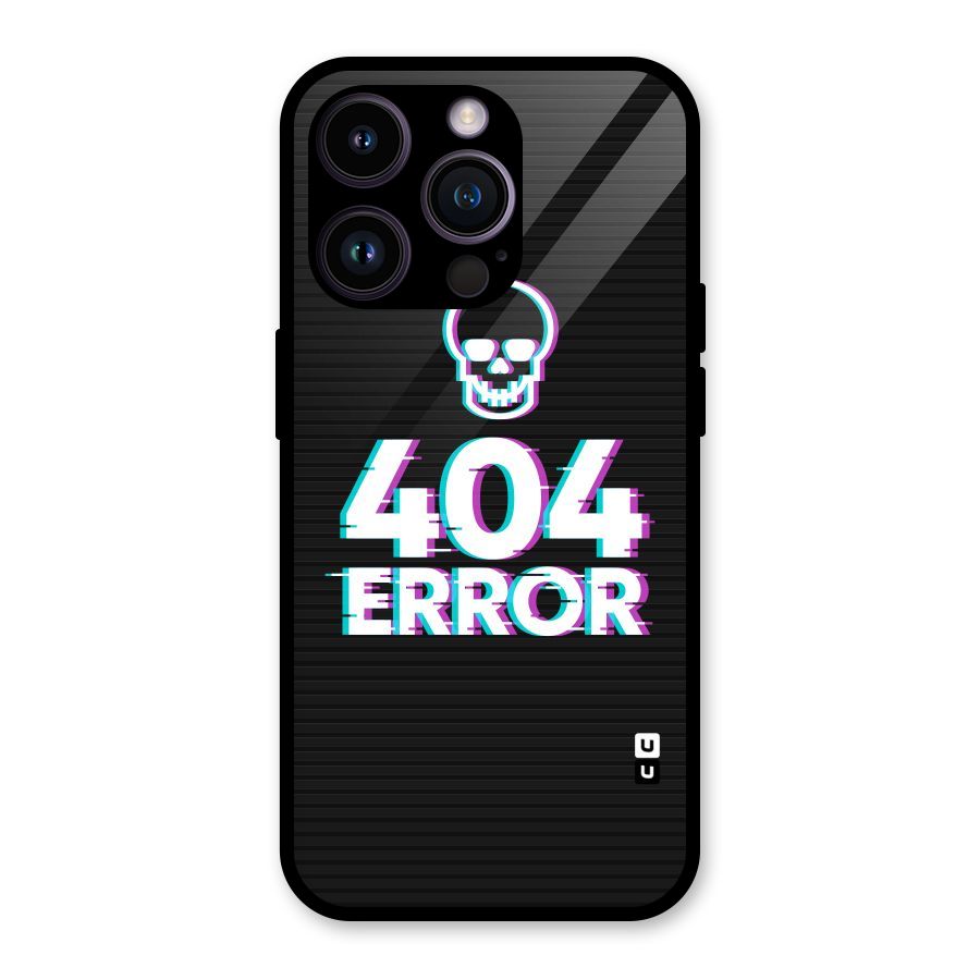 Error 404 Skull Glass Back Case for iPhone 14 Pro