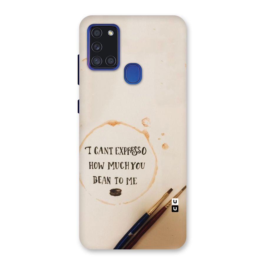 Espresso Bean Back Case for Galaxy A21s