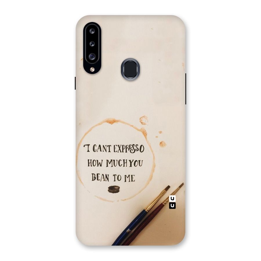 Espresso Bean Back Case for Samsung Galaxy A20s