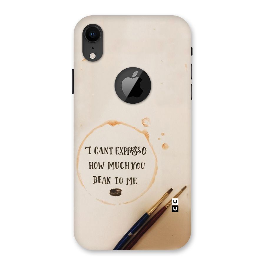 Espresso Bean Back Case for iPhone XR Logo Cut