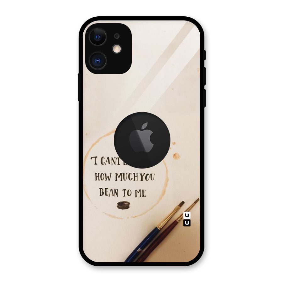 Espresso Bean Glass Back Case for iPhone 11 Logo Cut