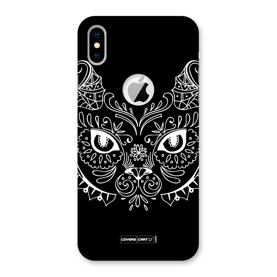 Ethnic Cat Design Back Case for iPhone X Logo Cut
