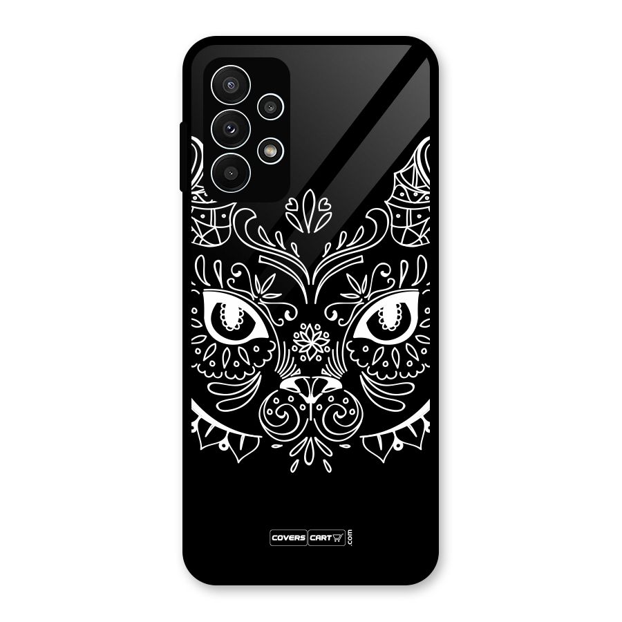 Ethnic Cat Design Glass Back Case for Galaxy A23