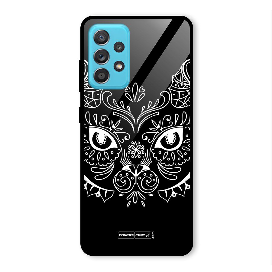 Ethnic Cat Design Glass Back Case for Galaxy A52