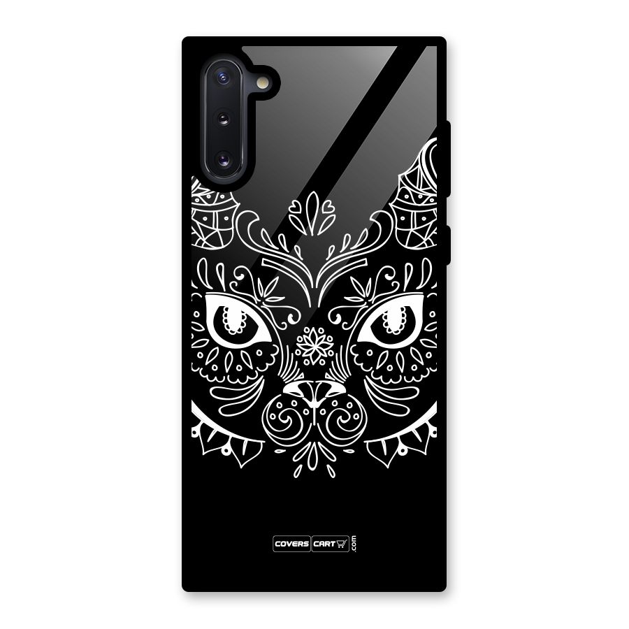 Ethnic Cat Design Glass Back Case for Galaxy Note 10