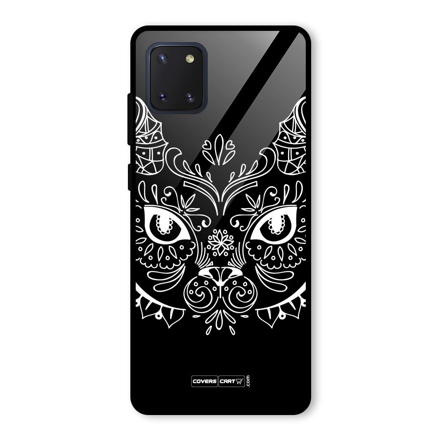 Ethnic Cat Design Glass Back Case for Galaxy Note 10 Lite