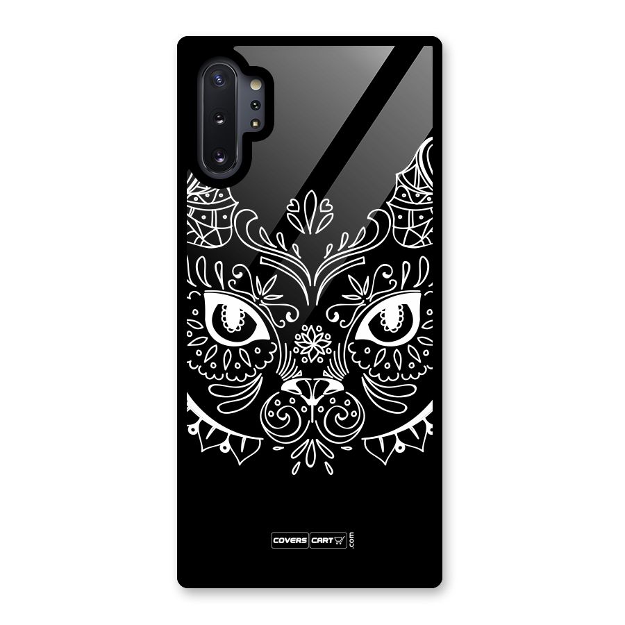 Ethnic Cat Design Glass Back Case for Galaxy Note 10 Plus