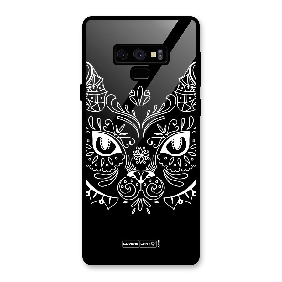 Ethnic Cat Design Glass Back Case for Galaxy Note 9