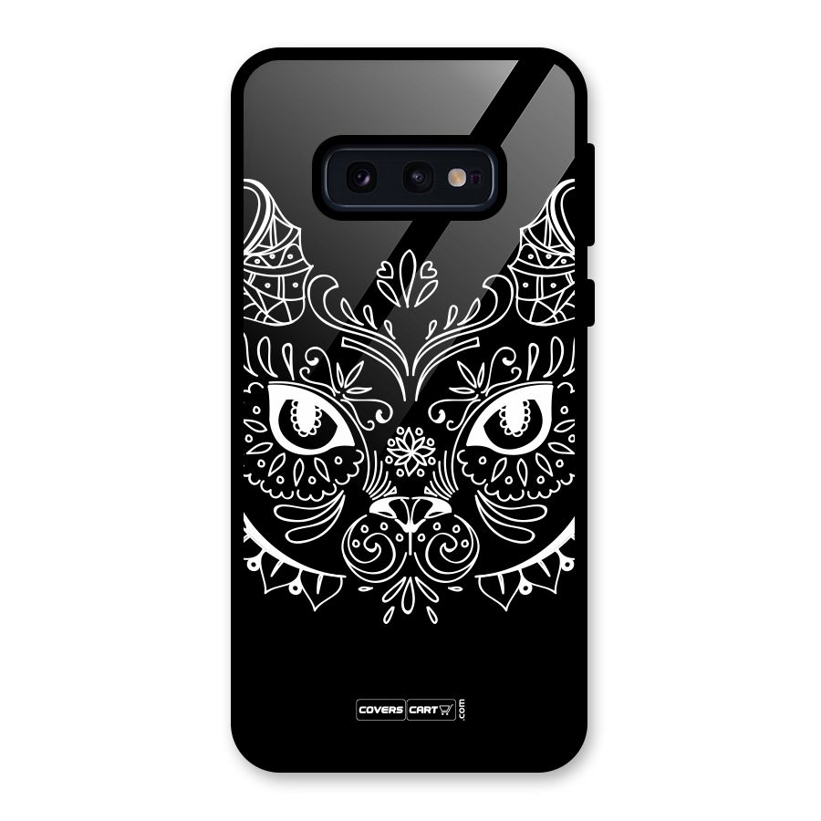 Ethnic Cat Design Glass Back Case for Galaxy S10e
