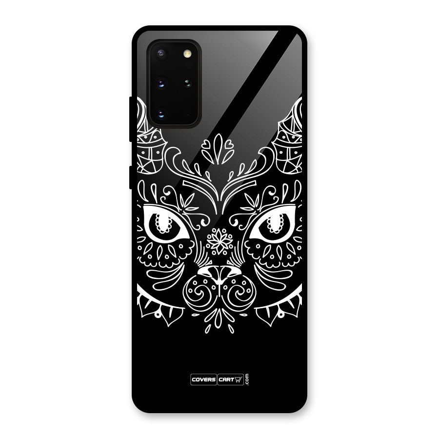 Ethnic Cat Design Glass Back Case for Galaxy S20 Plus