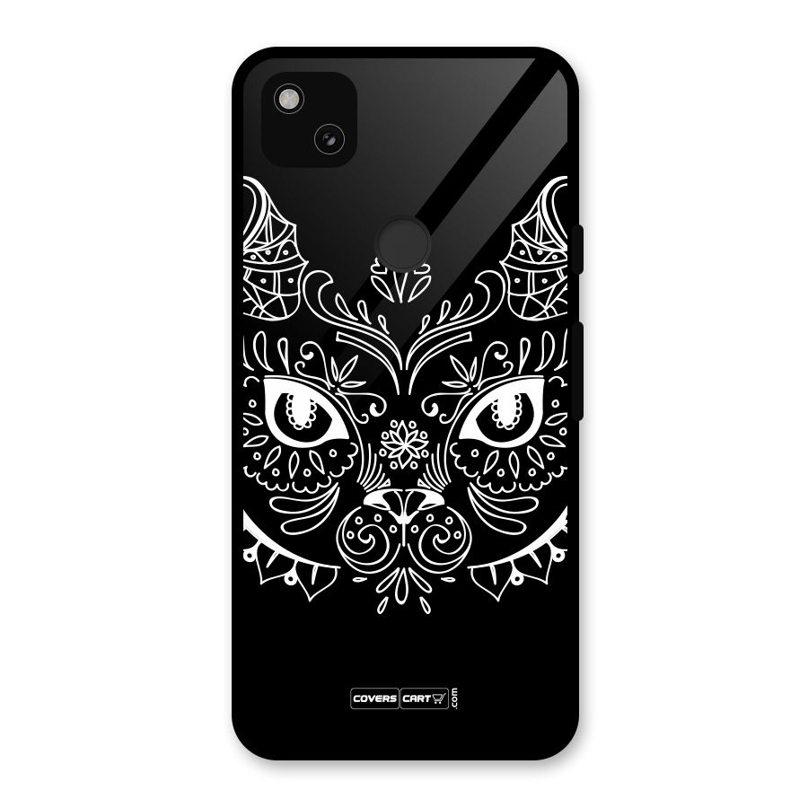 Ethnic Cat Design Glass Back Case for Google Pixel 4a