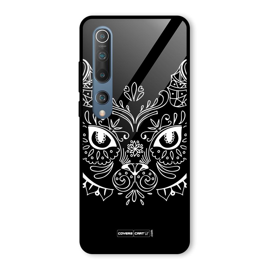 Ethnic Cat Design Glass Back Case for Mi 10