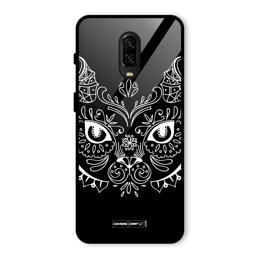 Ethnic Cat Design Glass Back Case for OnePlus 6T