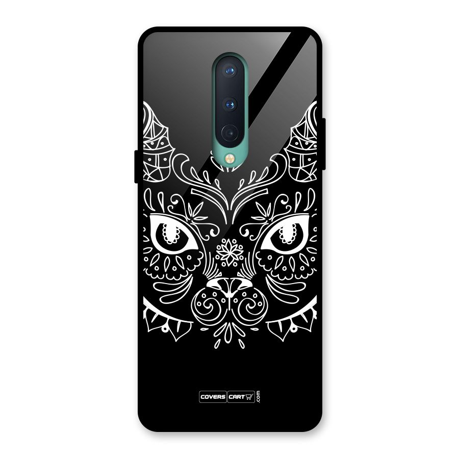 Ethnic Cat Design Glass Back Case for OnePlus 8