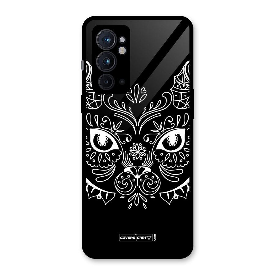 Ethnic Cat Design Glass Back Case for OnePlus 9RT 5G