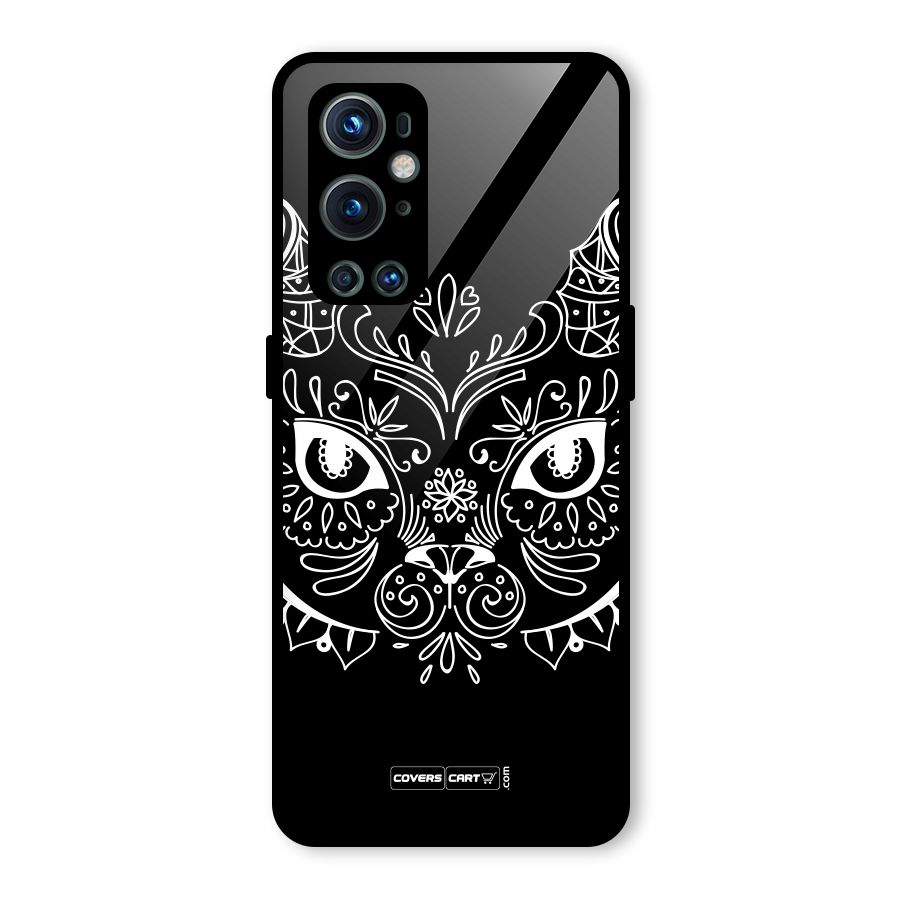 Ethnic Cat Design Glass Back Case for OnePlus 9 Pro
