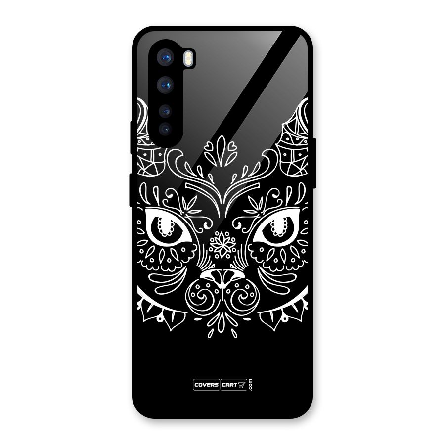 Ethnic Cat Design Glass Back Case for OnePlus Nord