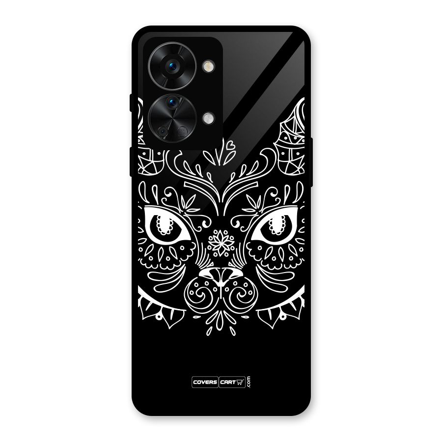 Ethnic Cat Design Glass Back Case for OnePlus Nord 2T