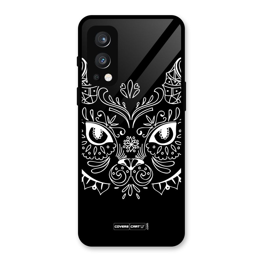 Ethnic Cat Design Glass Back Case for OnePlus Nord 2 5G