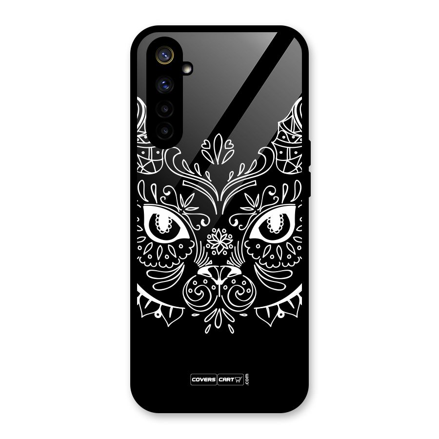 Ethnic Cat Design Glass Back Case for Realme 6