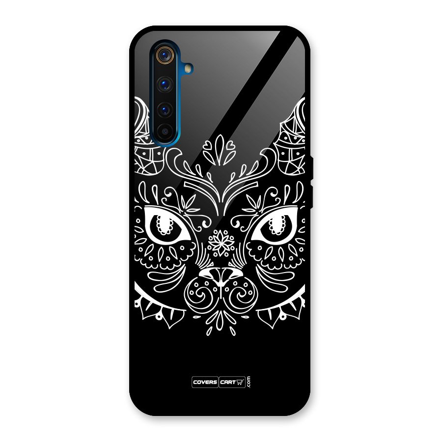 Ethnic Cat Design Glass Back Case for Realme 6 Pro