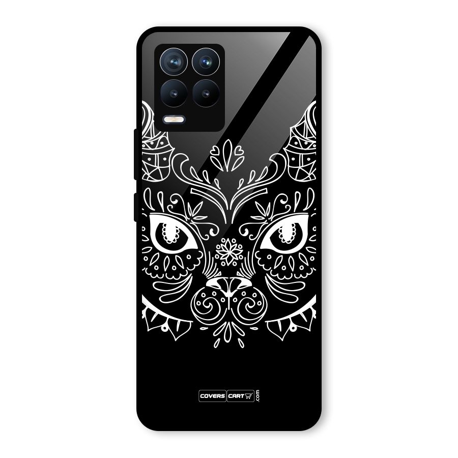 Ethnic Cat Design Glass Back Case for Realme 8 Pro