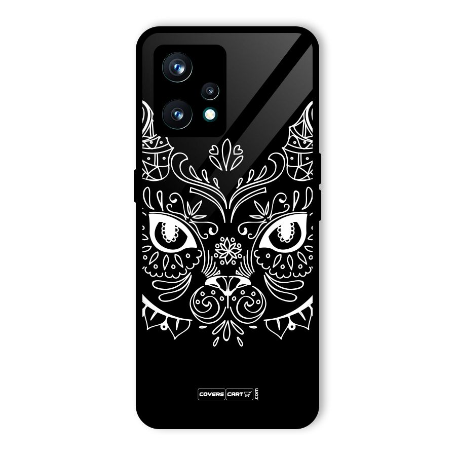 Ethnic Cat Design Glass Back Case for Realme 9