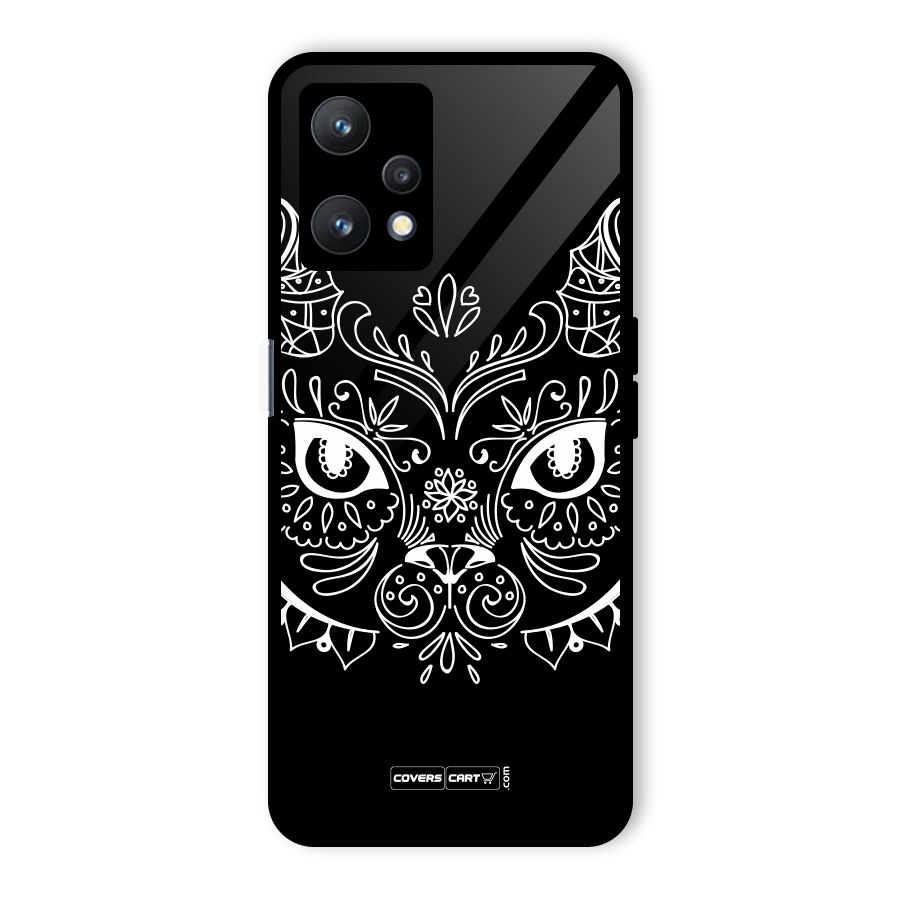 Ethnic Cat Design Glass Back Case for Realme 9 Pro 5G